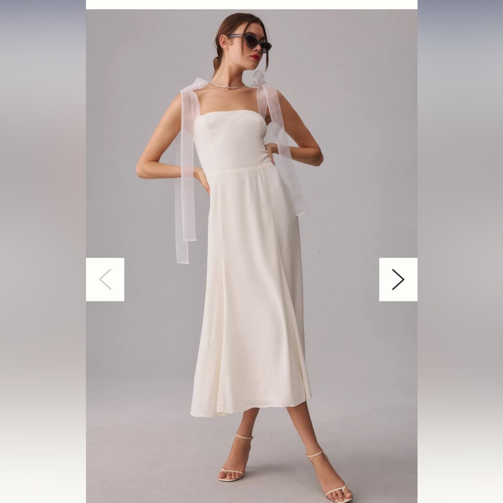Reformation Kairo Dress in Ivory